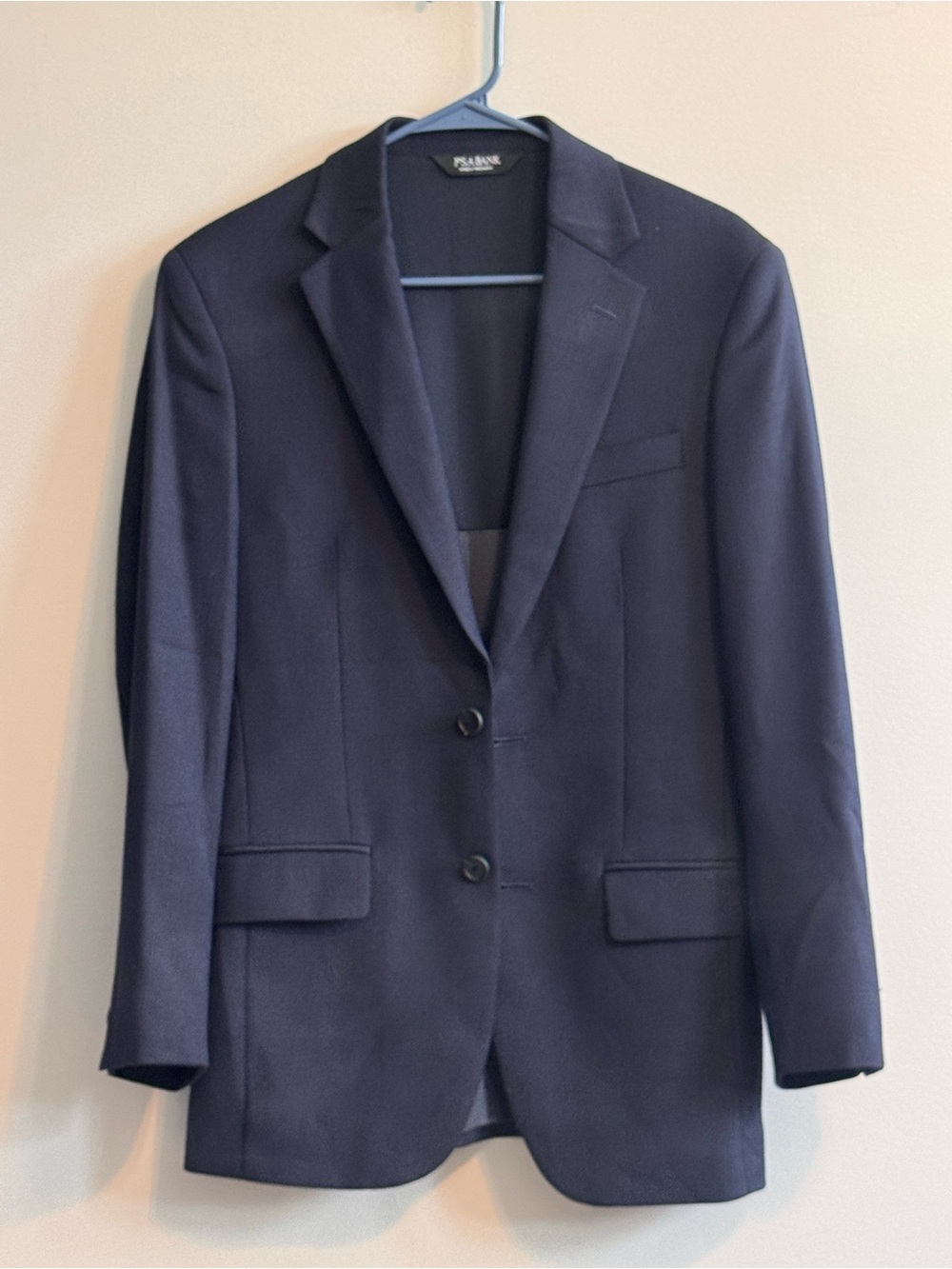 Jos A Bank Traveler‎ TravelTech Navy Wool Blend Slim Fit Blazer 36R